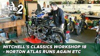 Classic Motorcycle Workshop Vlog 18  Norton Atlas runs again etc [upl. by Ettesyl730]