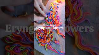 Eryngium Flowers  Polymer Clay Part art contemporaryart painting polymerclay [upl. by Peyton]