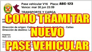 💻NUEVO PASE VEHICULAR 🚗COMO TRAMITARLO  🚓POLICIA NACIONAL 2020 [upl. by Mailiw]