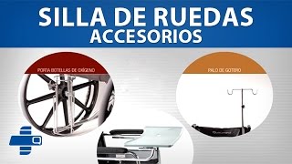 Accesorios para Silla de Ruedas Portabotellas de oxígeno palo de gotero y bandeja [upl. by Reinnej274]