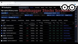 TradingView Screener A Powerful Tool to Find Efficient Stocks for Your Portfolio stockmarket [upl. by Kcam]