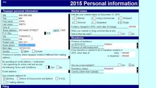 Preparing Canadian Personal T1 Returns – Inputting Proper Personal Information Part 1 of 5 [upl. by Enohs]