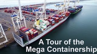 Tour of the Mega Container Ship  Life at Sea  Mariners Vlog 3 [upl. by Ruenhcs]