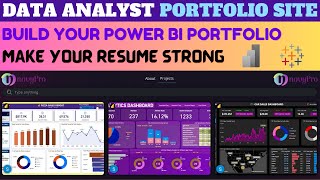 Create a Data Analyst Portfolio Site  Build Powerful Resume  Power BI Portfolio [upl. by Tnaryb]