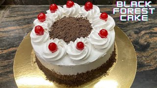 Simple Black Forest Cake  Eggless Cake  Black forest cake recipes  Without Butter Condensed milk [upl. by Dev]