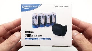 Keenstone Rechargeable LiIon Battery CR123A 700mAh 37V for Arlo [upl. by Scarlett]