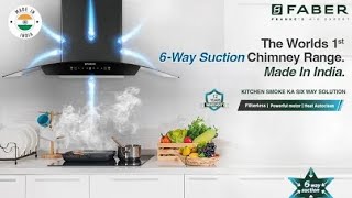 Faber iclean Filterless 75 cm Kitchen chimney with high suction power 1250m3hr and Touch amp [upl. by Laureen]