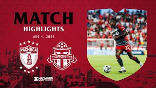 MATCH HIGHLIGHTS Toronto FC vs CF Pachuca  August 4 2024 [upl. by Lidda317]