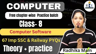 Computer revision with PYQs Class8 Computer Software  SSC RRB NTPC DSSSB [upl. by Martens]