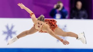 Loena Hendrickx takes SP 7698 World Figure Skating Championships Montreal  Loena Hendrickx 2024 [upl. by Elvin]