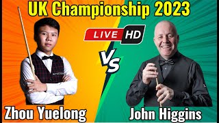 Zhou Yuelong vs John Higgins UK Championship 2023 Round 2 Live HD [upl. by Auhoj]