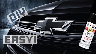 DIY Painting Black Chevy Bowtie Emblem [upl. by Ahseuqram998]