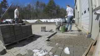 Permeable Paver Garage Pad Construction Time Lapse [upl. by Hcire]