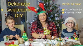 Dekoracje świąteczne z PEPCO  opaska renifera  zimowy lampion  DIY [upl. by Doroteya]