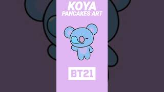 Seni membuat pancakes BT21  KOYA  BT21  KOYA Pancakes Art shorts [upl. by Ange]