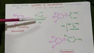 Synthesis of Trimethoprim ll Medicinal Chemistry ll sem 6 [upl. by Adnauqal]