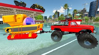 Monster Truck escapes flooded city  Farming Simulator 22 [upl. by Corell]