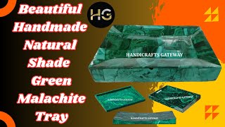 Natural Shade Green Malachite Tray 6X4quotInch saudiarabia qatar kuwait uae usa canada australia [upl. by Arreis620]