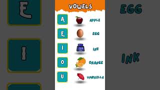 A E I O U Vowels shorts short vowels vowelsound [upl. by Laure]