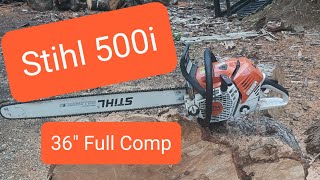 Can the Stihl 500i really pull a 36quot Full Comp chain in MAPLE wood [upl. by Zolly]