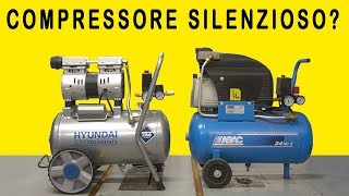 Compressore silenzioso o tradizionale  prova Hyundai supersilenziato e Abac 24LT [upl. by Weyermann]