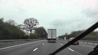 Driving On The M6 Motorway From J13 Penkridge To J14 Stafford Staffordshire England 3rd April 2012 [upl. by Bausch196]