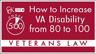 How to Increase VA Disability from 80 to 100 [upl. by Gnus]