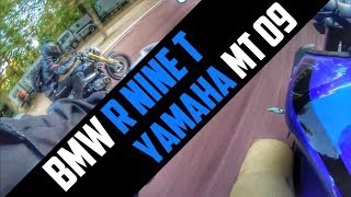 Yamaha MT 09 vs BMW R NINE T  875 Nm vs 1007 Nm [upl. by Zeret]