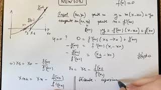 Méthode de Newton  Résolution numérique des équations non linéaires Analyse numérique [upl. by Adirehs]