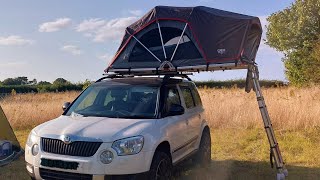 First Time Camping With A Roof Top Tent  A Day Of Torrential Rain On A Wild Camp Site  Love It [upl. by Ahseyk]