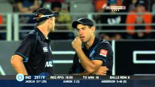 New Zealand vs India 3d ODI 2014 Final moments [upl. by Paapanen713]