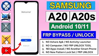 Samsung A20A20s Frp BypassUnlock Android 1011  Google Account Unlock Samsung A20A20s [upl. by Haakon]