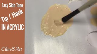 Mixing flesh tone acrylic painting How to mix amp match skin tones in painting [upl. by Abraham]