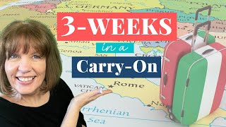 How to Pack CARRYON Only 3 Weeks In Italy  Amazon Essentials [upl. by Egon]