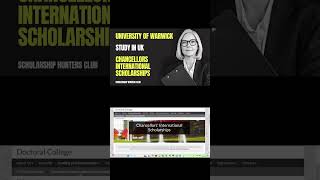 Chancellors International Scholarships  University of Warwick  Apply Now  Study in UK [upl. by Ynnavoj]