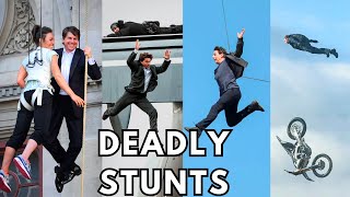 All Mission Impossible Movies Deadly Stunts Behind The Scenes [upl. by Ym]