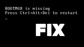 Bootmgr is Missing  FIX [upl. by Babcock]