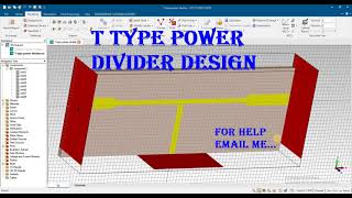 T type power divider design in cst and in hfss [upl. by Uhp411]