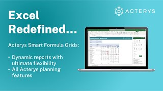 Acterys Smart Formula Grids in Excel [upl. by Aylad]