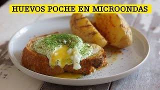 HUEVOS ESCALFADOS O POCHÉ EN MICROONDAS [upl. by Yrovi254]