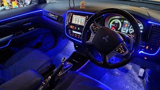 Mitsubishi Outlander Ambient Light Install  RGB LED Car Interior Lights  Car Ambient Lights [upl. by Aaronson]