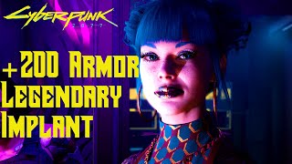 Cyberpunk 2077  Where to buy a Legendary Implant that gives 200 Armor  Subdermal Armor [upl. by Kara-Lynn]