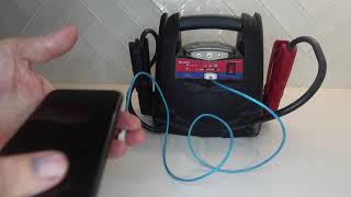 Using Duralast 1200 AMP Lithium Jump Starter To Charge A iPhone [upl. by Eiboj247]