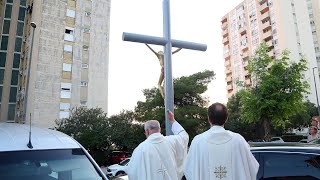 Blagoslov raspela u župi Baldekin Predjelu Križ vraćeno raspelo po kojem je kvart i dobio ime [upl. by Toh]