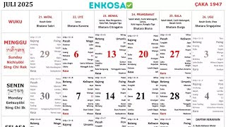 Kalender Bali Juli 2025 PDF Lengkap [upl. by Eima]