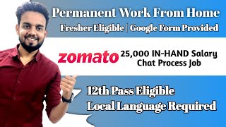 Startek Is Hiring Work From Home Zomato Chat Process  12th Pass Eligible  Latest Fresher Job [upl. by Ardnaid]