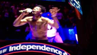 Desiigner booed off the court at 76ers Home Opener [upl. by Hendry]