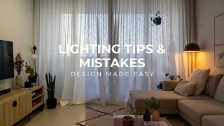 How To Light A Space  Mistakes Rules  Lighting In Interior Design [upl. by Raycher995]