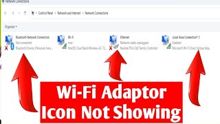 Wifi Adapter Icon not Showing in Change Adapter Settings in Windows 1011 Total Blank  100 Solved [upl. by Anauqaj982]