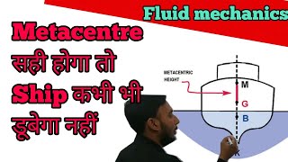 Metacentric height  metacentric height fluid mechanics  metacentric height in hindi  metacenter [upl. by Brownley]